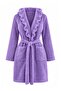 Lilac Frilly Pocketed Wellsoft Winter Knitted Dressing Gown Thmaw26Sb00005