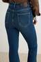 Premium Koyu Mavi Orta Esnek Normal Bel Flare İspanyol Paça Jeans TWOAW27JE00196 - 5