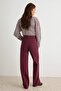 Bordo Yüksek Bel Orta Esnek Wide Leg Jeans TWOAW26JE00084 - 4