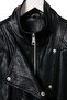 Siyah Oversize Kalıp Beli Ayarlanabilir Suni Deri Ceket Mont TWOAW27MO00047 - 11