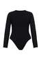Black Stone Padded Party/Classy Knitted Snap Fastener Bodysuit Tbbaw27Cs00010 - 3