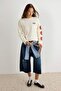Taş Tok %100 Pamuk Ön ve Kol Baskılı Oversize/Geniş Kesim Örme T-Shirt TWOAW27TS00047 - 2