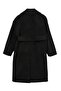 Trendyol Studio Black High Wool Content Oversize Long Double Breasted Coat Twoaw27Kb00051 - 3