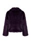 Mor Oversize Kalıp Kürk Mont TWOAW25MO00035 - 11