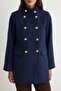 Navy Blue Fitted Coat Twoaw27Kb00036 - 3