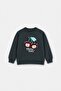 Anthracite Thick Girls' Printed Sweatshirt Tkdaw27Sw00070 - 6