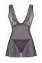 Gray Thin Straps Glittering Lace 2-Piece Dressing Gown Tulle Babydoll Thmaw27Ll00021 - 2