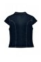 Koyu Mavi Düğme Detaylı Denim Bluz TWOAW27BZ00311 - 7