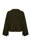 Haki Oversize/Geniş Kalıp Dik Yaka Basic Triko Kazak TWOAW27KZ00260 - 3