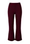 Bordo Soft/Yumuşak Dokunuşlu Fitted/Vücuda Oturan İspanyol Paça Örme Alt - Üst Takım TWOAW27AU00115 - 5