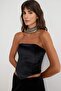 Black Strapless Velvet Corset Bustier Tpraw27Bs00017 - 3