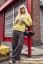 Lime Slogan Kalın İçi Polarlı Oversize/Geniş Kesim Kapüşonlu Örme Sweatshirt TWOAW27SW00170 - 3
