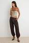 Beige Brown Contrast Detailed Underwire Fitted Slim Fit Bustier Tpraw27Bs00027 - 2