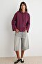 Mürdüm Oversize/Wide Cut Hooded Spanish Sleeve Knitted Sweatshirt Twoaw27Sw00173 - 2