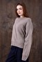 Mink Oversized Crew Neck Women's Knitwear Sweater - 2