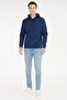 Men's Petrol Blue Slim Fit Slim Cut Cotton Stretch Rıss Jean Denim Trousers - 5