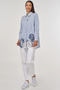 Embroidery Appliqued Cotton Tunic Indigo - 2