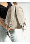 Luxury Crinkle Fabric High School and Middle School Backpack Monkey Keychain - 3