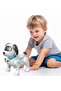 White Plastic Robot Dog Toy with Light Interactive Touch, Smart Programmable Stunt Pet, Electronic - 6