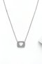 Silver Color Heart Figured 316L Steel Women's Necklace - Tarnish Resistant Silver Color Chain 51 cm