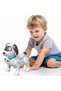 White Plastic Robot Dog Toy with Light Interactive Touch, Smart Programmable Stunt Pet, Electronic - 6