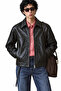 Raxon - Black - Double Zipper - Men's Leather Jacket - 5