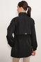 10322 Gathered Waist Trench Coat - Black - 7