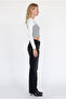 Straight Cut Jeans with Trok Accessories Black - 4
