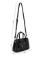 Women's Faux Leather Black Shoulder Bag - 2