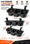 Car In-Car Cup Holder Organizer (Black Color) Organizer Car Cup Holder Black Color Option (6 Color Options in Magazine) - 5