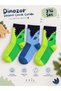 Boys' 9-10 Years Old Animal Patterned 3-Piece Socks - 2