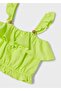 Girl's Printed Shorts 2-Piece Top and Bottom Set Green - 3