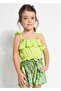 Girl's Printed Shorts 2-Piece Top and Bottom Set Green