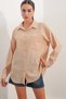20153 Single Pocket Oversize Linen Shirt - A.beige - 2