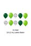 10-12 Inch Soccer Ball Light and Dark Green Balloon 10Pcs - 2