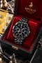 New Season Black Metal Strap Men's Wrist Watch with Bracelet Gift Father's Day Gift - 3