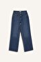 100% Cotton Straight Wide High Waist Jean Trousers E9132Ax25Au - 2