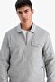Slim Fit Slim Fit Polo Neck Zipper Coat D7533Ax25Sp - 4