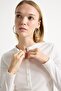 Fitted Basic Ribbed Camisole Long Sleeve Henley Collar Basic T-Shirt I5711Ax26Au - 4