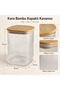 Glass Jar with Bamboo Lid 10X15 cm - 3