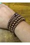 Brown Beaded Wrap Bracelet for Women