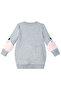 Girl's Winter Gray Plush Sleeve Appliqué Dress 3-9 Years Old - 4