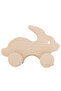 Zıpzıp Rabbit Unpainted Wooden Animal Figure, Solid Beech, 18 Months+ - 5