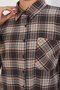 Women's Plaid Pattern Oversized Lumberjack Shirt 3854 C. Brown - 5