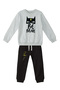 Brave Gray Black Boy's Tracksuit Set - 3