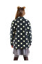 Girl's Coat Embossed Polka Dot Smoked Overcoat-Coat - 2