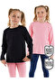 Girl's Cotton Black-Pink Long Sleeve 2-Pack T-Shirt 3-8 Years