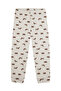 Organic Beige Boys' Pajama Set - 3