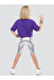 Girls' Leggings Silver Grey Shiny Metallic Disco Leggings over Knee Foil Fabric - 2