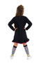Black Perçem Girl's Long Sleeve Dress and Socks - 2